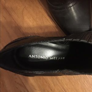 Antonio Melani Black Leather Booties